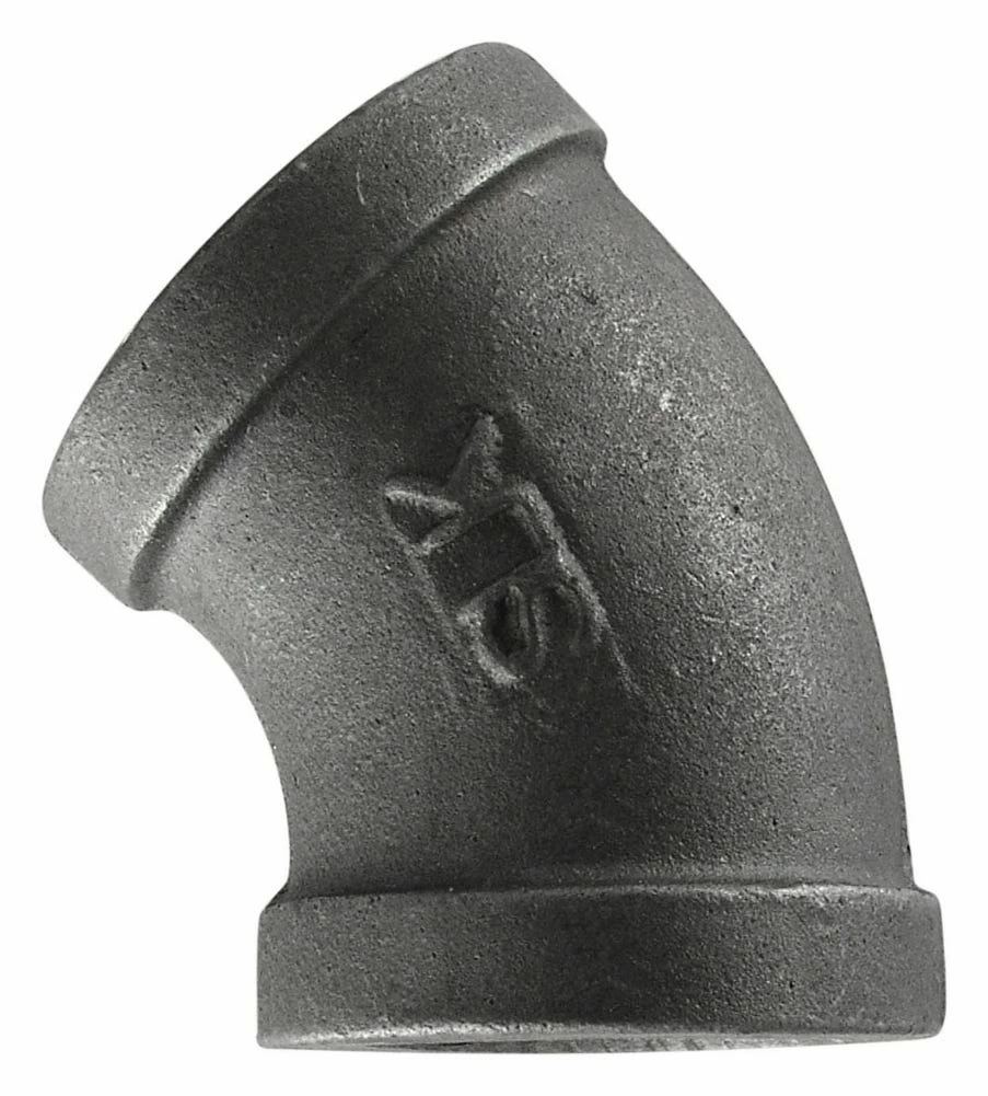 LDR Black 45 Degree Elbow 3/8" 310 E45-38 - Malleable Fittings 3 LDR Black 45 Degree Elbow 3/8" 310 E45-38 - Malleable Fittings