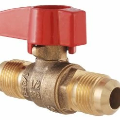 LDR Heavy Duty Gas Ball Valve 1/2 Inch Flare - Chrome 020 1561 - Malleable Fittings
