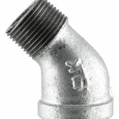 LDR Galvanized 45 Degree Street Elbow 1/2" 311 SE45-12 - Malleable Fittings